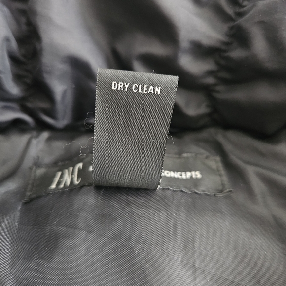 INC PUFFER JACKET WOMENS (L) DOWN FILLED POCKETS BLACK ZIPPER - Picture 14 of 15